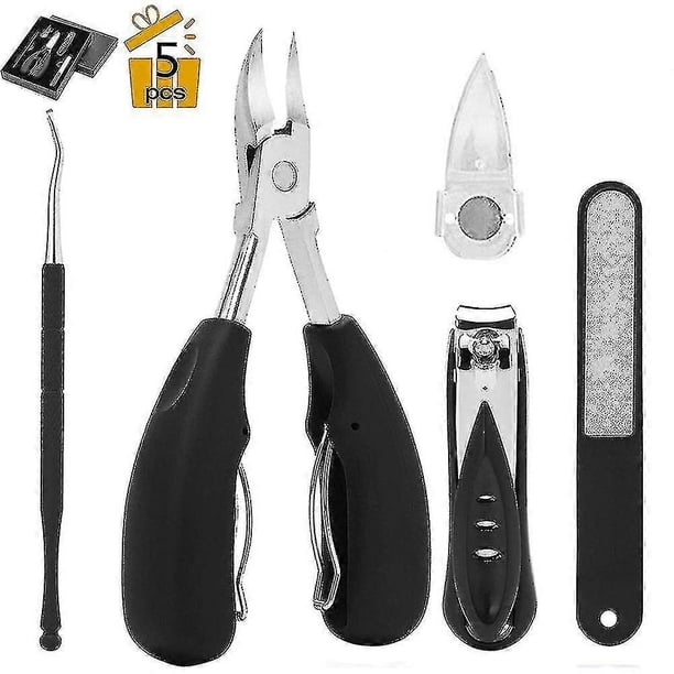 Ingrown Toe Tools, 5pcs Toe Clippers For Thick Or Ingrown Toe, Soft Grip With And File, Pedi Too