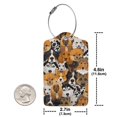 thumbnail image 2 of Rocae Dogs Different Breeds for Leather Luggage Baggage Tags ID Label Privacy Cover ID Label with Stainless Steel Loop and Address Card, 2 of 5