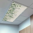 thumbnail image 2 of 3 Pack Eucalyptus Leaves Fluorescent Light Covers for Ceiling Lights Green Leaves Idyllic Wind Farmhouses Vintage Magnetic Ceiling Light Covers Overhead Light Filters for Office Classroom Home, 2 of 9