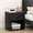 Black, variant on Brafabhome Modern Nightstands with Fast Charging Station, Rattan 2-Drawers Storage Bedside Tables Night Stand for Bedroom Living Room, Walnut
