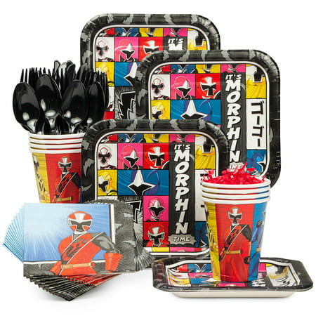 Power Rangers Dino Charge Birthday Party Standard Tableware Kit Serves 8 - Party Supplies