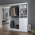 thumbnail image 2 of Bestar Versatile 61"W Engineered Wood Closet Organizer System in White, 2 of 14