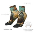 thumbnail image 4 of Uemuo Forest Maple Leaf Husky Printed Crew Socks, Moisture-Wicking Socks, Athletic Socks for Men Breathable Cushion Socks Casual Sport Socks for Running Traveling, 4 of 6
