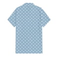 thumbnail image 5 of Mens Short Sleeve Casual Button Down Shirts Summer Untucked Dress Shirts Sky Blue 2XL, 5 of 5