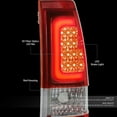thumbnail image 3 of DNA Motoring For 99-03 Silverado Sierra LED C-Tube Bar Tail Light Rear Brake Lamps Pair Red/Chrome, 3 of 6
