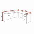 thumbnail image 2 of Regency Legacy 71 x 35 in. L Desk with Double Pedestal Drawer Unit- Ash Grey, 2 of 8