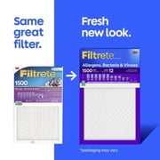 Filtrete 20x20x1 HVAC Furnace Air Filter, MPR 1500 MERV 12, Allergen, Bacteria and Virus, 1 Filter