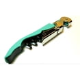thumbnail image 3 of Sky Blue Soft Velvet Touch Waiters Double Hinge Corkscrew Wine Key Bottle Opener, 3 of 3