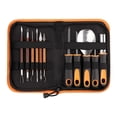 thumbnail image 2 of KLKCMS Complete Halloween Pumpkin Carving Set - Professional Grade Tools for Adults and 11pcs with bag, 2 of 9