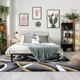thumbnail image 1 of Persian Area Rugs 2305 Modern Abstract Area Rug Carpet, Yellow / 5 x 7,2305 Yellow 5x7, 1 of 2