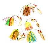 Catch Sea Bass - 16.3g 5pcs/Set River Lake Sea Fishing Lures Bass Spinner Freshwater Metal Fishing Baits