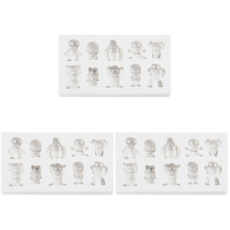

TOYMYTOY 3pcs Silicone Cake Mould Halloween Theme Skull Head Chocolate Fondant Cake Decoration Baking DIY Tools (Random Color)