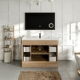 thumbnail image 6 of Eviva Lugano 42" Natural Oak Modern Bathroom Vanity w/ White Integrated Top, 6 of 6