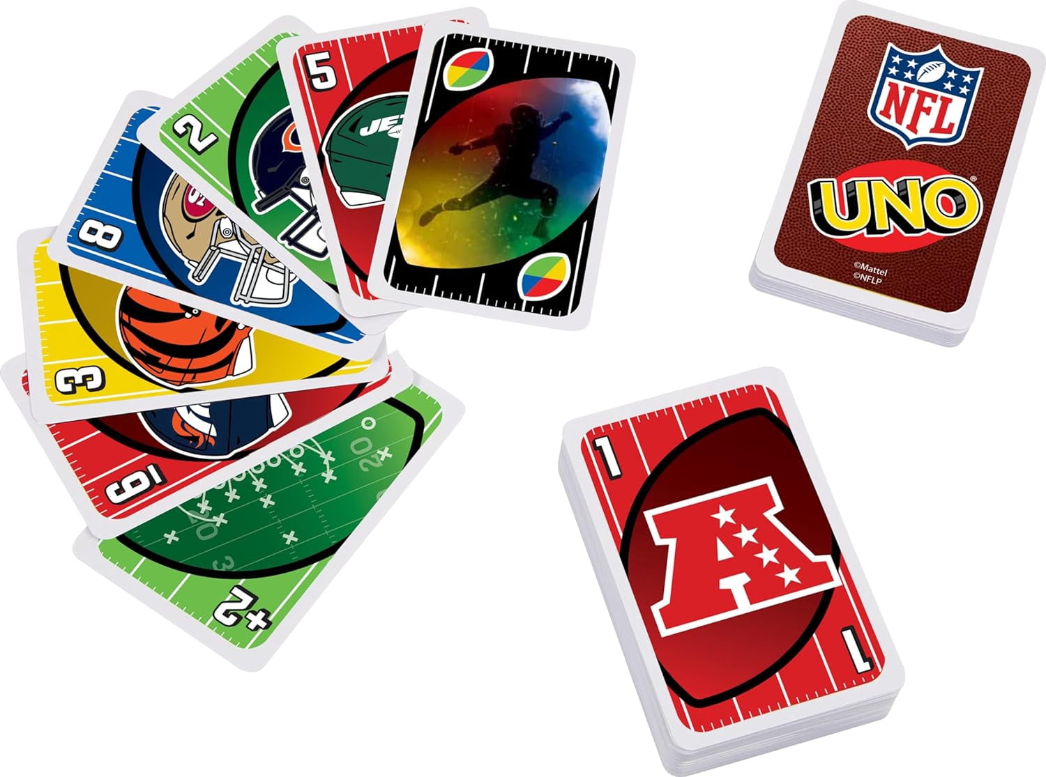 Mattel Kids & Adults UNO NFL Classic Card Game