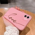 thumbnail image 3 of Compatible with iPhone 11 Case Cute, Glitter Bling Plating Letter Love Pattern Phone Case for iPhone 11 6.1'' Camera Protective Back Cover for Women Girl-Pink, 3 of 12