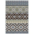 thumbnail image 4 of SAFAVIEH Veranda Dogon Southwestern Indoor/Outdoor Area Rug, 4' x 5'7", Chocolate/Blue, 4 of 9