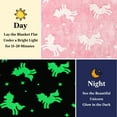 thumbnail image 3 of PAVILIA Glow in the Dark Blanket, Pink Unicorn Gift for Girls, Toy Blanket for 1 2 3 4 5 6 7 8 9 10 Year Old Girl, Soft Plush Fleece Kids Gift Blanket for Birthday, Christmas, Room Decor, 50x60, 3 of 9