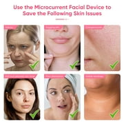 Face Massager Tool, Microcurrent Facial Device,Wrinkle Reducing - Contour Skin Tightenin Facial Massager,Blue