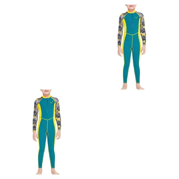 Greeniant Trajes de neopreno Traje de buceo Sandbeach Multicolor Traje de neopreno para niños Mangas largas y pantalones Jóvenes Anti-medusas Respira Azul L 2piezas Greeniant CBP575881