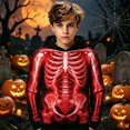 thumbnail image 2 of Weebloom Kids Halloween Hoodies For Boys Funny Skeleton Graphic Fleece Toddler Hoodie Pullover Tops,Size 4-14 Y, 2 of 5