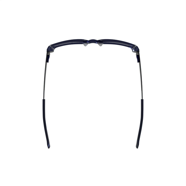 EasyClip Men's Full Rim Eyeglasses with Clip-On Sunglasses, EC318, Blue, 52-17-140, with Case EasyClip Men's Full Rim Eyeglasses with Clip-On Sunglasses, EC318, Blue, 52-17-140, with Case