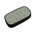 thumbnail image 2 of Uemuo Retro Hippie Groovy Mushroom Printed Pencil Pen Case, Portable Pencil Pouch with Zipper, Compact Stationery Bag Makeup Bag, Pencil Bag for Home Office, 2 of 9