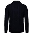 thumbnail image 4 of Coofandy mens shawl collar cardigan sweater slim fit button down cable knitted sweater with pockets, 4 of 7
