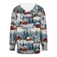 thumbnail image 5 of Chandails d'Hiver Grande Taille pour Femmes Chandails à Capuche à Manches Longues Col Rond Imprimé de Noël Décontracté à la Mode pour Femmes Blanc TTG, 5 of 5
