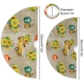 thumbnail image 3 of SKYSONIC Thanksgiving Tree Skirt Yellow Sunflower Pumpkin Car Xmas Tree Skirt Floor Door Round Mat Decorations for Holiday Party Home Christmas Day Ornaments 47.2 Inch, 3 of 6