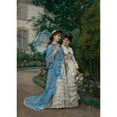 thumbnail image 3 of Auguste Toulmouche 14x18 Black Modern Framed Museum Art Print Titled - A Garden Stroll (1877), 3 of 5