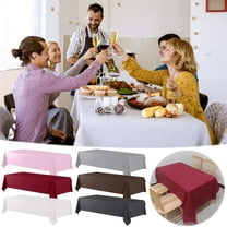 Disposable Plastic Tablecloth, Rectangular Vinyl Cover, Spill Protection, Easy Cleanup, for Parties, Picnics, and Outdoor Dining, 1-pack, Black, by FAJHHA