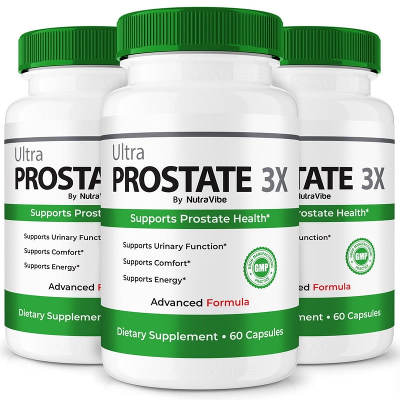 (3 Pack) Ultra Prostate 3X Capsules - UltraProstate 3X Support Formula with Natural Blend for Urinary Flow, Comfort & Balance | Easy-to-Swallow Daily Pills for Over-All Wellness (180 Capsules)