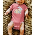 thumbnail image 4 of Ink Printed Image NOT a Quilt Patch - Easter Floral Bunny Faux Patchwork Baby Bodysuit Mauve Bodysuit 12 Months, 4 of 7