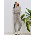 thumbnail image 3 of Ekouaer Womens Pajamas Set Long Sleeve Loungewear Soft Lounge Set Joggers with Pockets, 3 of 7