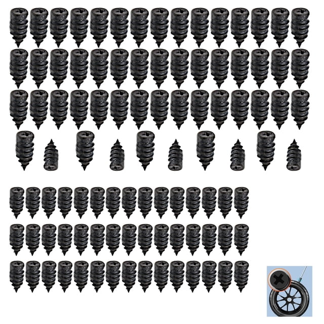 Clavos para reparación de neumáticos Wzttdm, 100 piezas, juego de tornillos de goma
