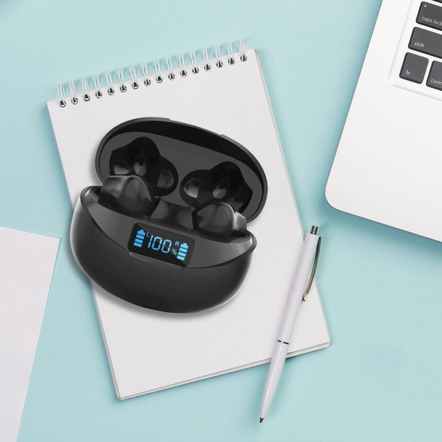 Auriculares Auricular V5.3 Reducción de ruido Llamadas Auriculares Juegos Auriculares para trabajar Todos los teléfonos inteligentes Música Deporte