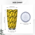 thumbnail image 4 of Daiia yellow Corn Printed 20oz Insulated Coffee Cup with Straw Topper, Fully Spill Proof Travel Coffee Mug, Stainless Steel Tumbler for Work Home Outdoor Car-Straw Three-piece Set, 4 of 8