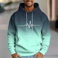 thumbnail image 2 of Momasggi Big and Tall Graphic Hoodies for Men Fall Winter Long Sleeve Fleece Hooded Sweatshirts Fashion Gradient Pullover Tops with Pockets Mint Green 4XL, 2 of 6