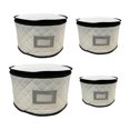 thumbnail image 1 of DOMELAY - 4 recipientes para almacenamiento de porcelana, organizadores para vajilla de temporada, color beige, 1 of 7