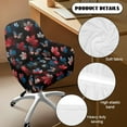thumbnail image 6 of FOR U DESIGNS Butterfly Maple Leaf Pattern Dining Chair Cover Elastic Swivel Armchair Accent Protector Mid-Back Office Desk Chairs Slipcovers for Vanity Living Room Bedroom, 6 of 8