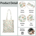 thumbnail image 5 of Cartoon Print Reusable Tote Bag - Cute Kawaii Doodle Design, Funny Graffiti-Style Characters & Playful Sketch Art, Cheerful Happy Vibes for Grocery Shopping., 5 of 7