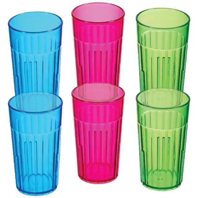 Vaso de plástico Arrow Home Products Rainbow, 180 ml, juego de 6