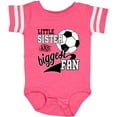 thumbnail image 3 of Inktastic Little Sister and Biggest Fan Soccer Player Girls Baby Bodysuit, 3 of 5