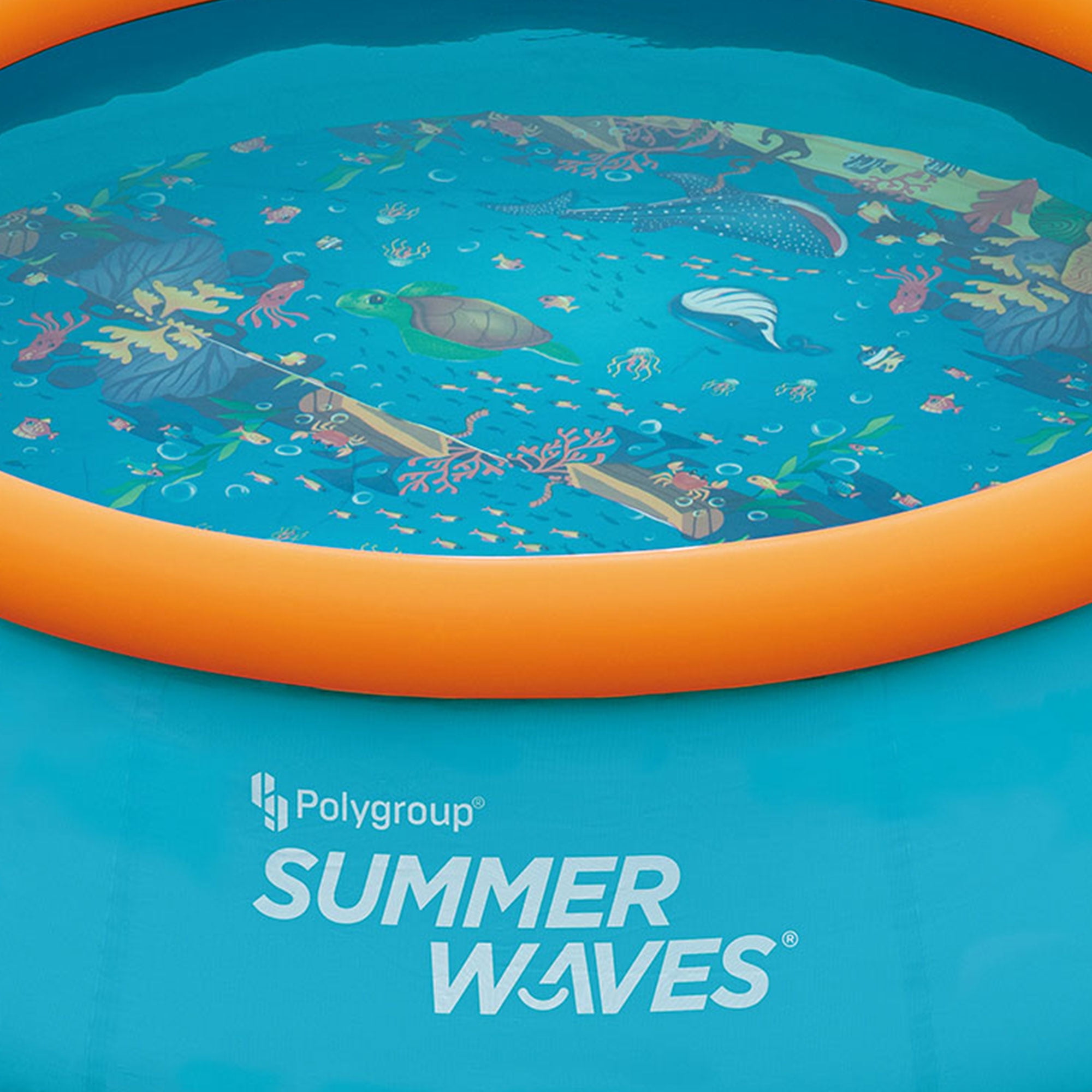 Summer Waves Small Kiddie 8' Inflatable Kids Swimming Pool with 3D Floor Pattern 