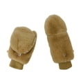 thumbnail image 3 of Warm Gloves Knitted Warm Finger Hugging Fingerless Gloves Stretchy Snow Mittens Gold One Size, 3 of 3