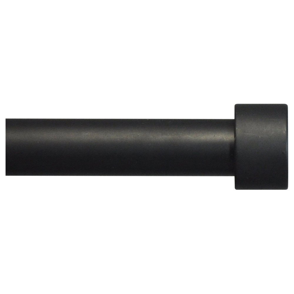 Urbanest Adjustable End Cap Drapery Rod, 5/8", Black, 28"48" Walmart
