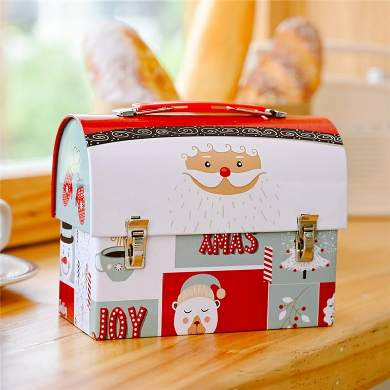 Christmas Cookie Tins Large Capacity Christmas Tinplate with Lids