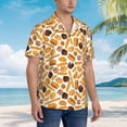 thumbnail image 4 of Haiem Coffee Bun Hot Dog Printed Hawaiian Shirt for Men - Men’s Casual Beach Summer Shirts - Stretch Fabric with Modern Fit-Small, 4 of 7