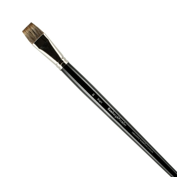 Creative Mark Hamburg Premiere Professional Oil Painting Brushes - Bright #20 Oil Paint Brush - Handmade in Germany, Natural & Synthetic Hair Blend, Long Triple-Lacquered Birch Handle