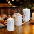 thumbnail image 6 of SLYNSHome LED Christmas Flameless Candles Lights,Xmas Tea Lights Votive Candles Lamps Xmas Window Candlesticks with 3D Flame Wick Battery Operated for Home Decoration (White,5.9 Inch), 6 of 7